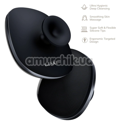 Щетка для тела Geske Body Brush 4 in 1 Suction Mount Metal, черная