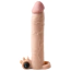 Насадка на пенис с вибрацией Virgite Sleeves Realistic Sleeve Penis Sheath S5, телесная - Фото №1