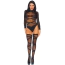 Комплект Leg Avenue Truth Or Dare Bodysuit And Thigh Highs Set, чорний: боді + панчохи - Фото №1
