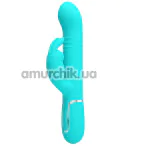 Вибратор с ротацией и толчками Pretty Love Twinkled Tenderness Coale, бирюзовый - Фото №1