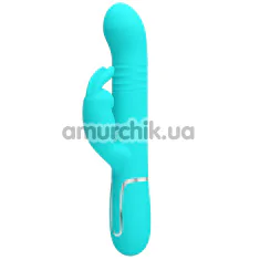 Вибратор с ротацией и толчками Pretty Love Twinkled Tenderness Coale, бирюзовый - Фото №1