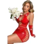 Платье Star Night Secret Garden Rhinestone Mini Dress, красное - Фото №5