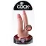 Двойной фаллоимитатор King Cock Dual Density Double Penetrator, телесный - Фото №7