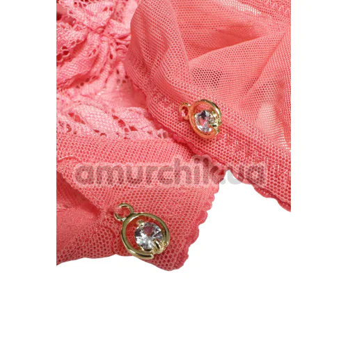 Комплект Passion Free Your Senses Resilque Set, розовый: бюстгальтер + трусики-стринги