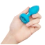 Анальная пробка с вибрацией B-Vibe Vibrating Jewel Plug S/M, бирюзовая - Фото №7