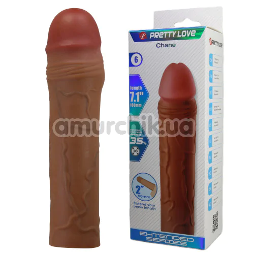 Насадка на пеніс Pretty Love Chane, коричнева