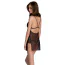 Комплект Passion Free Your Senses Deliena Chemise, чорний: пеньюар + трусики-стрінги - Фото №2