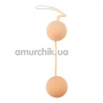 Вагинальные шарики Nature Skin Love Balls телесные - Фото №1