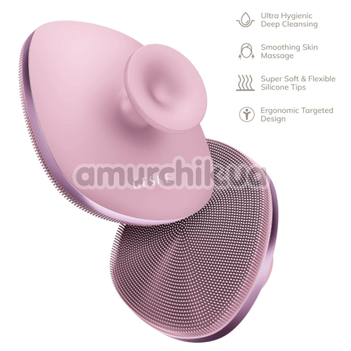 Щетка для тела Geske Body Brush 4 in 1 Suction Mount Metal, светло-розовая