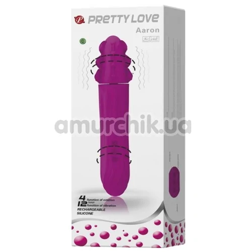 Вибратор с ротацией Pretty Love Aaron, фиолетовый