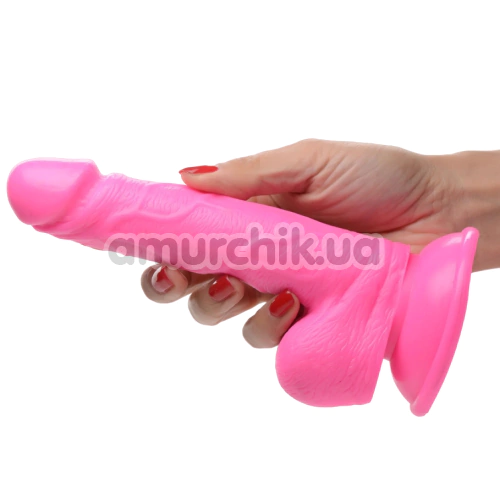 Фаллоимитатор Pop Peckers Dildo With Balls 6.5, розовый