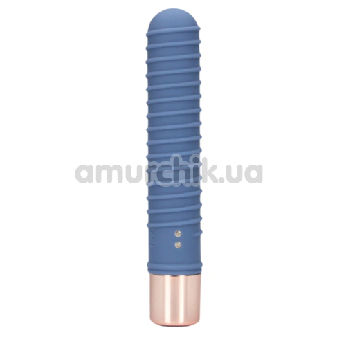 Вибратор Loveline Ribbed Mini Vibrator, синий - Фото №1