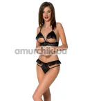 Комплект Passion Free Your Senses Dolly Set, чорний: бюстгальтер + трусики - Фото №1