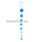 Анальний ланцюжок Sex Toy Jelly Anal Beads, блакитний - Фото №1