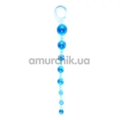 Анальная цепочка Sex Toy Jelly Anal Beads, голубая - Фото №1