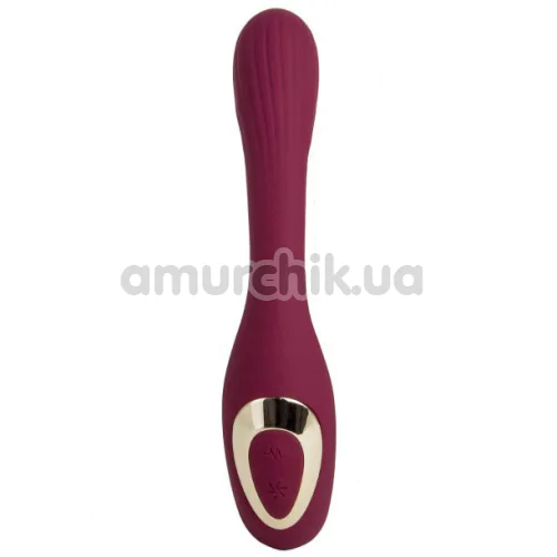 Вибратор S Pleasures Premium Dual Pleasure, бордовый