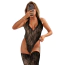 Комплект Star Night Sexy Sleeveless Floral Lace Set, чорний: боді + панчохи - Фото №1