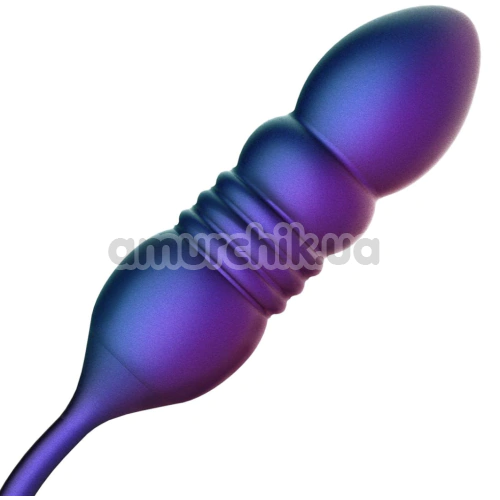 Анальний вібростимулятор з ерекційним кільцем та поштовхами Hueman Deep Impact, фіолетовий