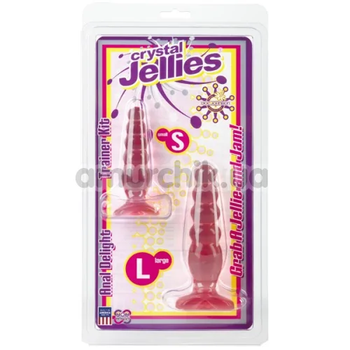 Набір анальних пробок Crystal Jellies Anal Delight Trainer Kit, рожевий