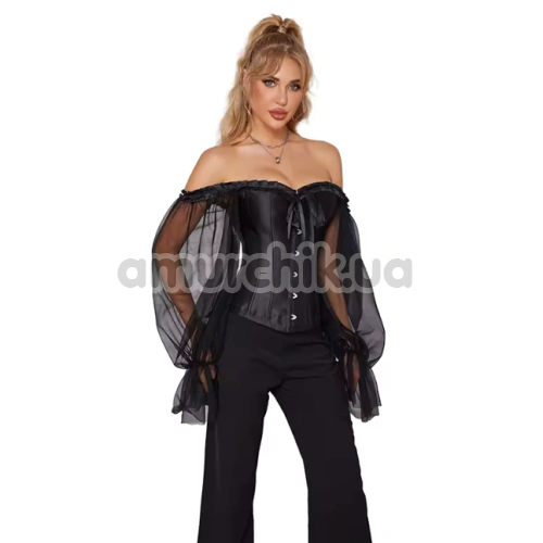 Корсет Star Night Off Shoulder Long Sleeves Corset, черный