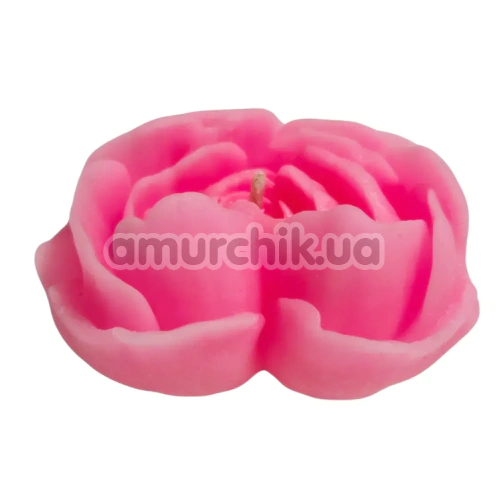 Свеча в виде розы GlowKink М - светится в темноте, розовая