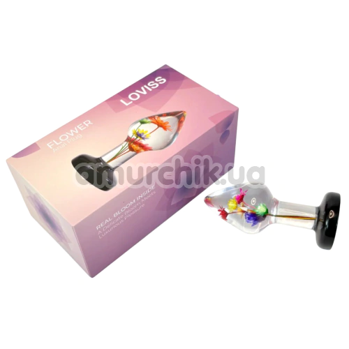 Анальная пробка Loviss Flower Helichrysum Anal Plug, прозрачная