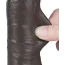 Фаллоимитатор Sliding-Skin Dual Layer Dong 8 с мошонкой, коричневый - Фото №13