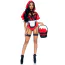 Костюм красной шапочки Leg Avenue Naughty Miss Red Costume красный: боди + фартук + накидка на голову - Фото №1