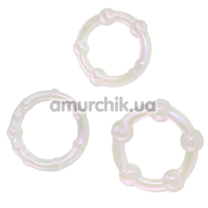 Набор эрекционных колец Fantasia Intensity Rings, белый - Фото №1