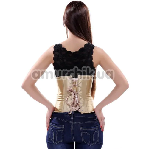 Корсет DS Fetish Vintage Satin Underbust Corset, золотой