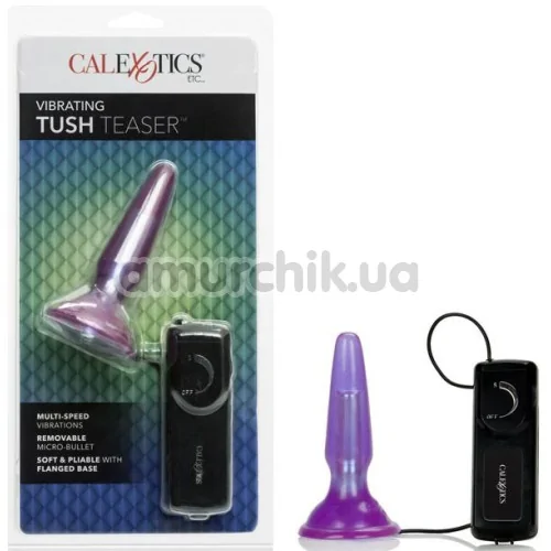 Анальная пробка с вибрацией Vibrating Tush Teaser, фиолетовая