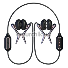 Зажимы для сосков с вибрацией Tingon N1 Vibrating Nipple Clamps, черные - Фото №1