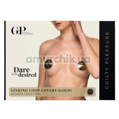Прикраси для сосків Guilty Pleasure Linking Loop Covers, золоті