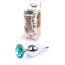 Анальная пробка с зеленым кристаллом Exclusivity Jewellery Silver Plug Long, серебряная - Фото №8