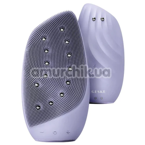 Щетка для лица Geske Sonic Thermo Facial Brush & Face-Lifter 8 in 1, сиреневая