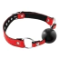 Кляп Fetish Tentation Premium Leather Gag With Silicone Ball, красный - Фото №1