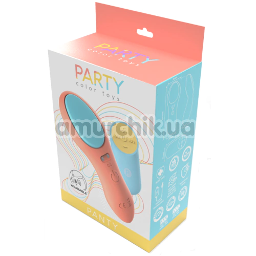 Клиторальный вибратор Party Color Toys Lila, оранжевый