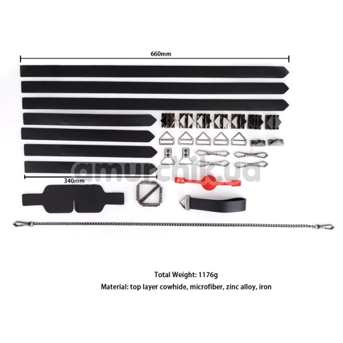 Бондажный набор Lockink Sevanda Bondage & Restraints Set, черный