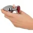 Анальная пробка с красным кристаллом Diamond Anal Plug Large, серебряная - Фото №4