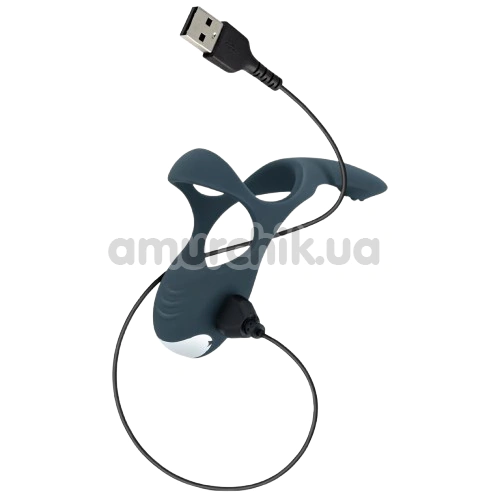 Віброкільце для члена Boners Triple Stimulating Cockring, синє