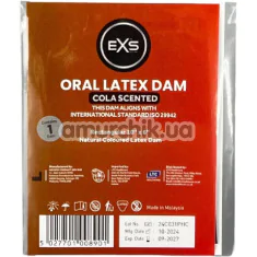 Салфетка для орального секса EXS Oral Latex Dam Cola Scented - кола, 1 шт - Фото №1