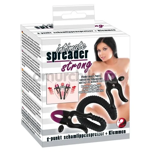 Вагінальний розширювач зі стимулятором точки G Intimate Spreader Strong, чорний