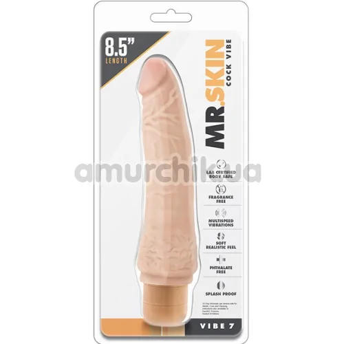 Вибратор Mr. Skin Cock Vibe 7, телесный
