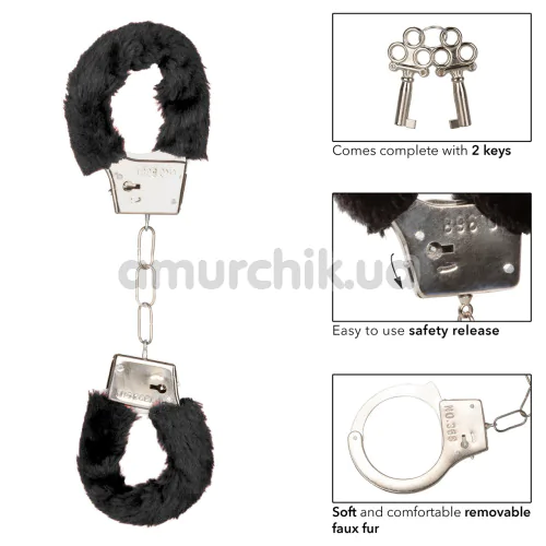 Наручники Playful Furry Cuffs, чорні