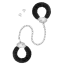Фіксатори для ніг Fetish Tentation Enjoy Pain Adjustable Metal And Fur Ankle Cuffs, чорні - Фото №1