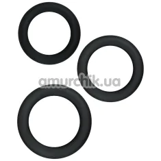 Набір з 3 ерекційних кілець Renegade Super Stretchy Diversity Rings, чорний - Фото №1