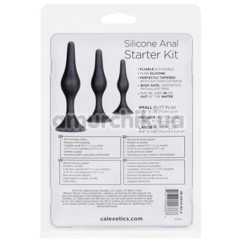 Набір анальных пробок Silicone Anal Starter Kit, чорний
