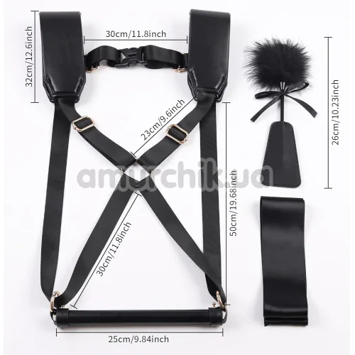 Бондажный набор Lockink Yeahwow Doggy Style Saddle Set, черный