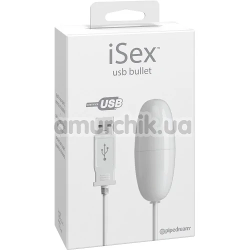 Виброяйцо iSex Usb Bullet, белое