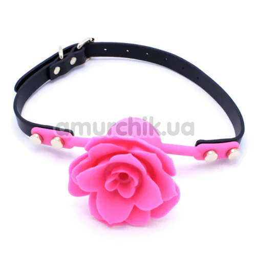 Кляп с розой DS Fetish Silicone Rose Gag, розовый
